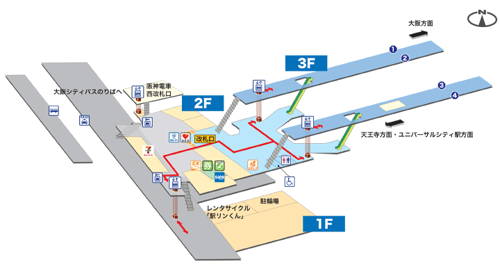 西九条駅構内図