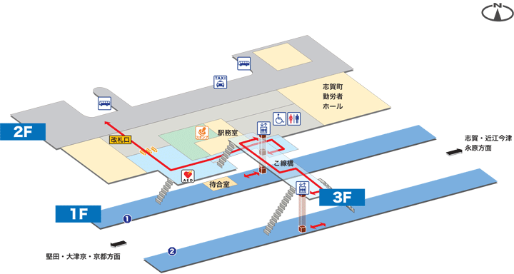 小野駅構内図