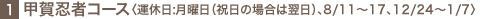 1.�b��E�҃R�[�X�q�^�x���F���j���i�j���̏ꍇ�͗����j�A8/11�`17�A12/24�`1/7�r 