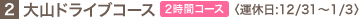 2.��R�h���C�u�R�[�X�q2���ԃR�[�X�r �q�^�x��:12/31�`1/3�r 