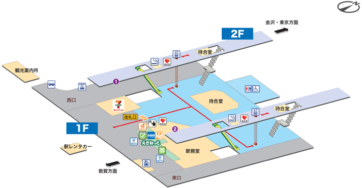 越前たけふ駅構内図