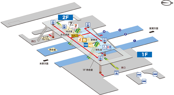 長浜駅構内図