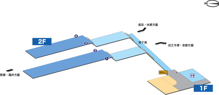 近江塩津駅構内図