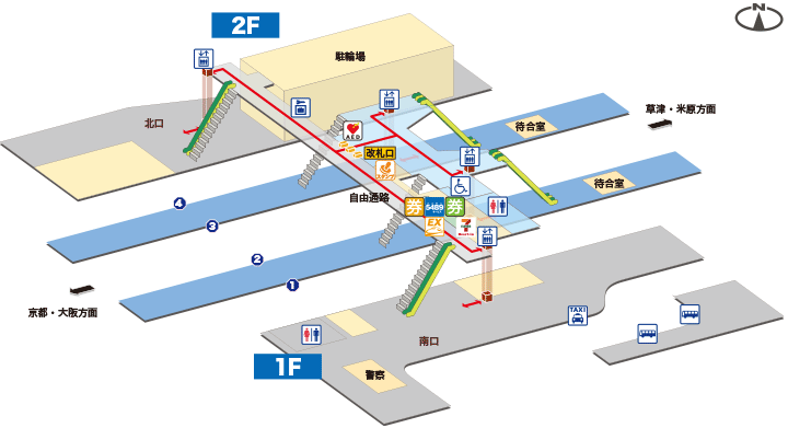瀬田駅構内図