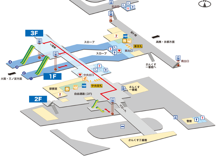 吹田駅構内図