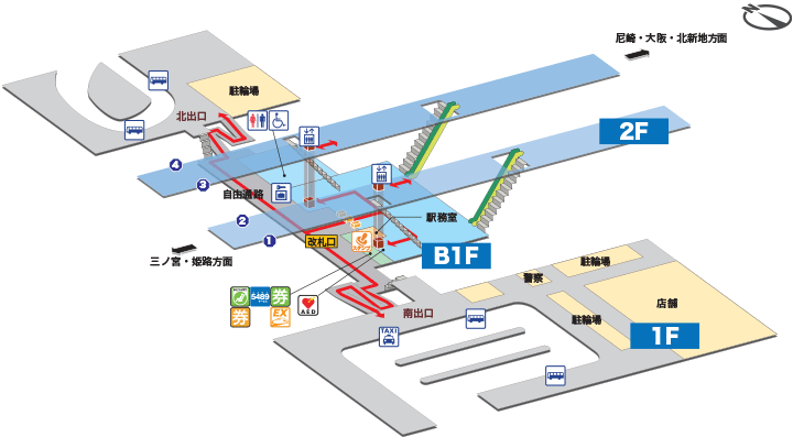 西宮駅構内図