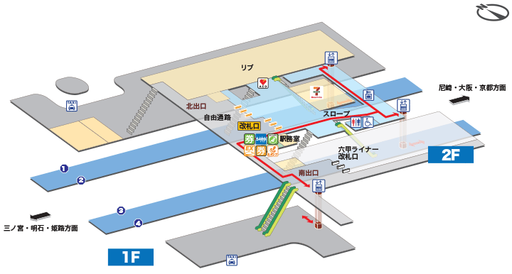 住吉駅構内図