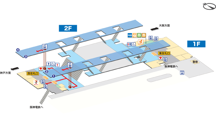 元町駅構内図