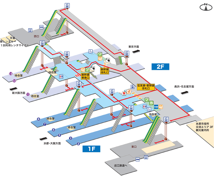 米原駅構内図
