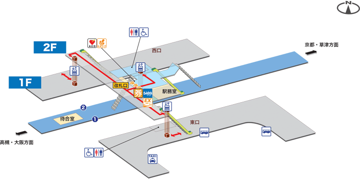 島本駅構内図