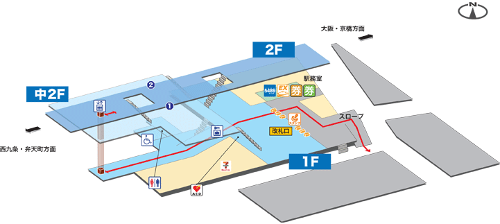 福島駅構内図