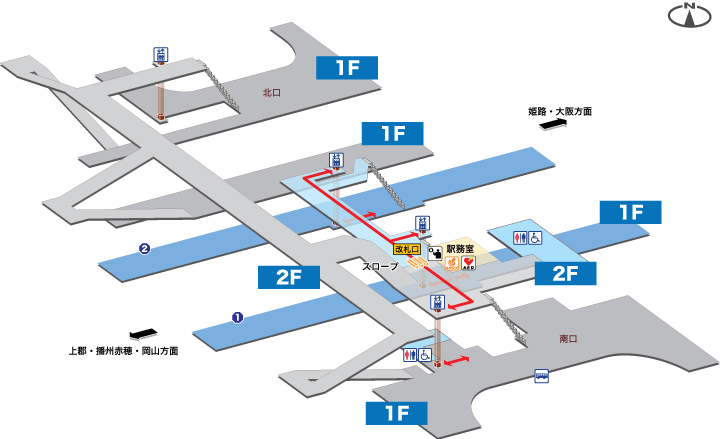 竜野構内図