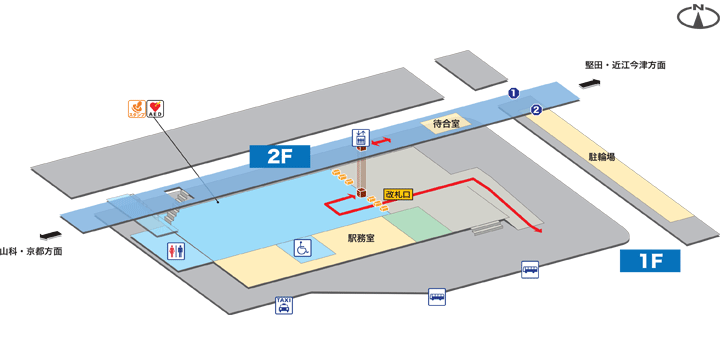 唐崎駅構内図