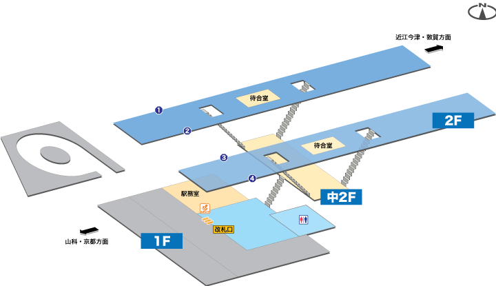近江舞子駅構内図