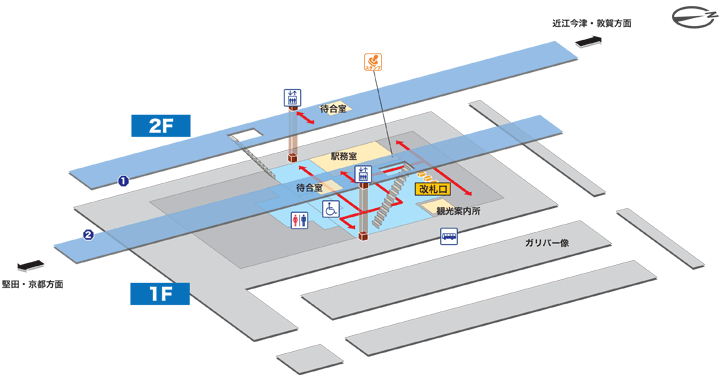 近江高島駅構内図