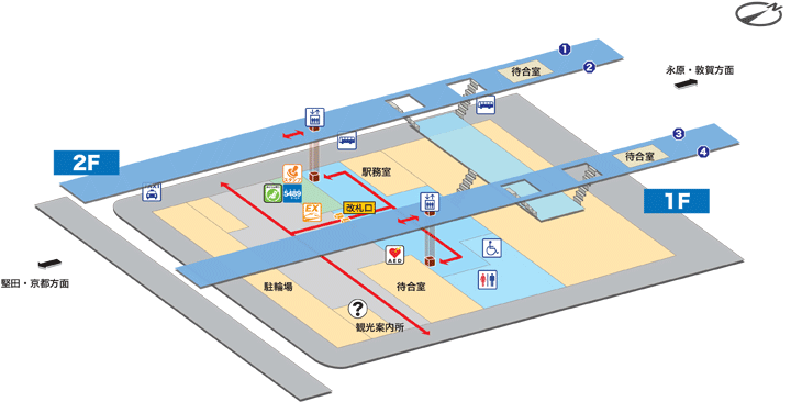 近江今津駅構内図