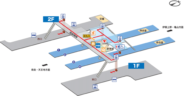 加茂駅構内図