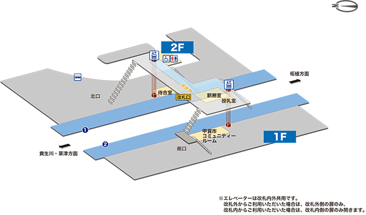 甲賀駅構内図