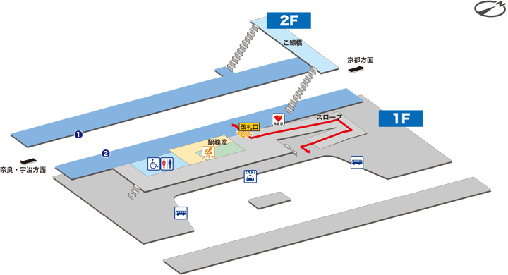 黄檗駅構内図