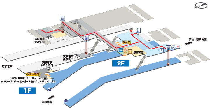 東福寺駅構内図