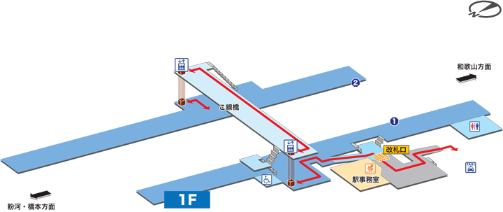 岩出駅構内図