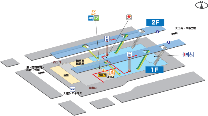 我孫子町駅構内図