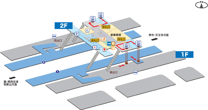 上野芝駅構内図