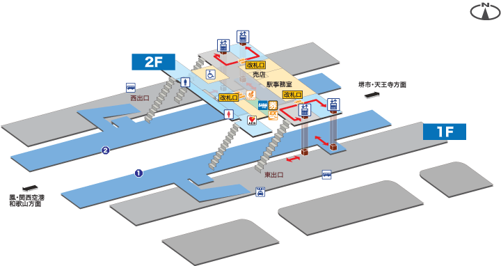 上野芝駅構内図
