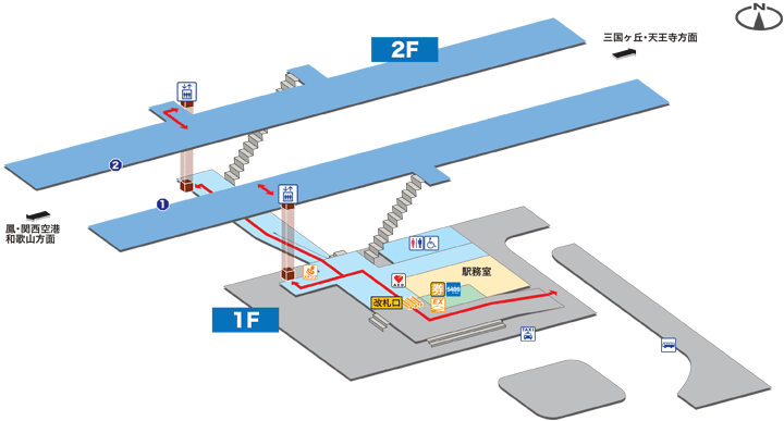 津久野駅構内図