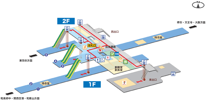 鳳駅構内図