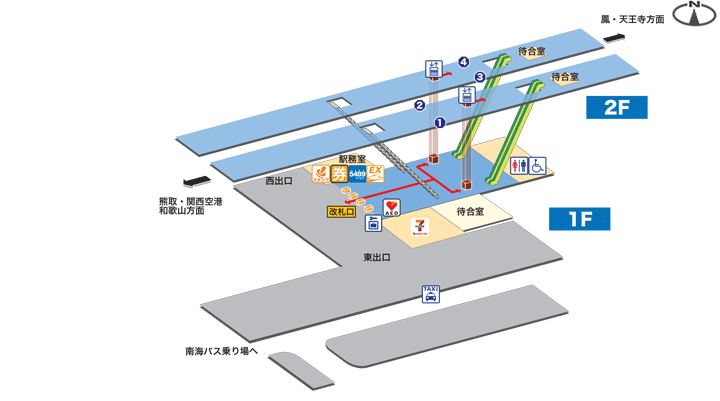 東岸和田駅構内図