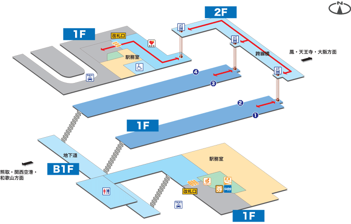 東貝塚駅構内図