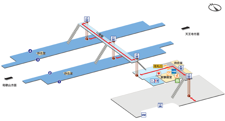 紀伊駅構内図