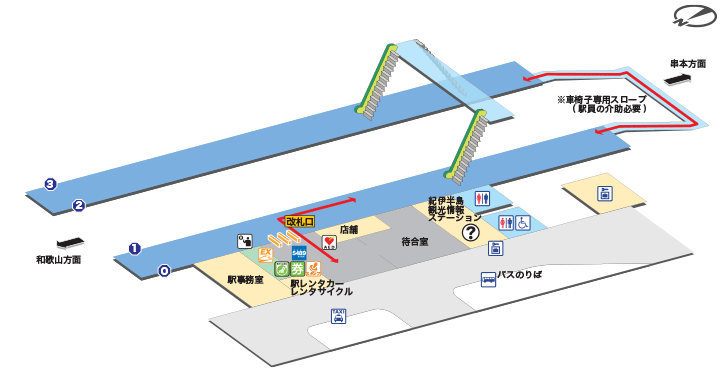 白浜駅構内図