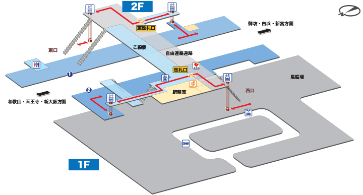 紀三井寺駅構内図