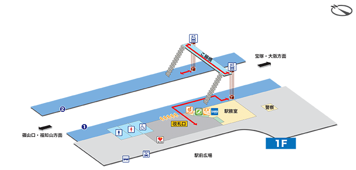 相野駅構内図
