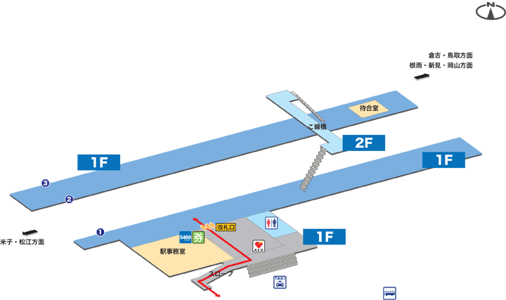 伯耆大山駅構内図