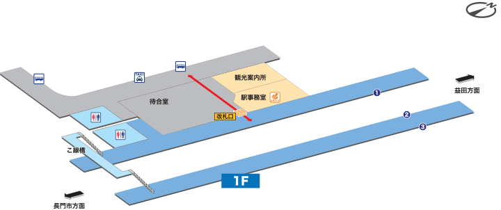 東萩駅構内図