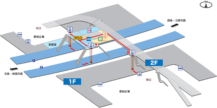 八本松駅構内図