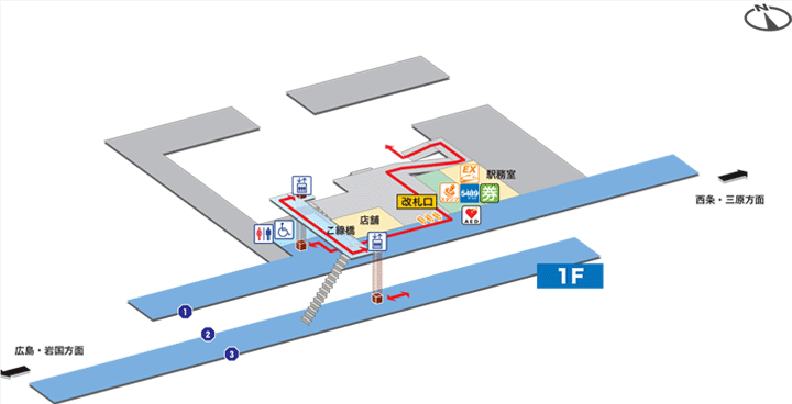 安芸中野駅構内図