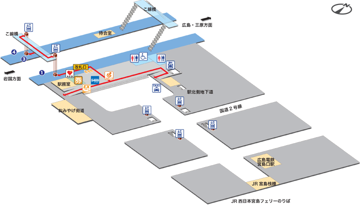 宮島口駅構内図