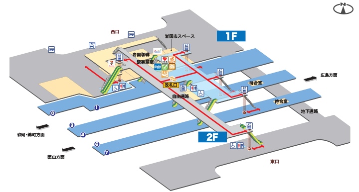 岩国駅構内図