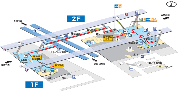 新下関駅構内図