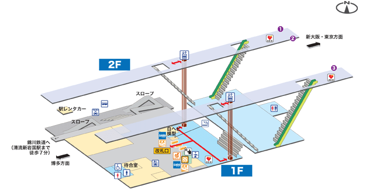 新岩国駅構内図