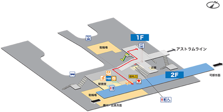 大町駅構内図
