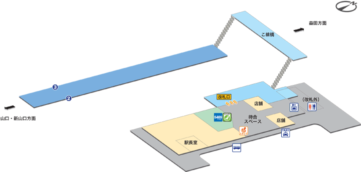 津和野駅構内図