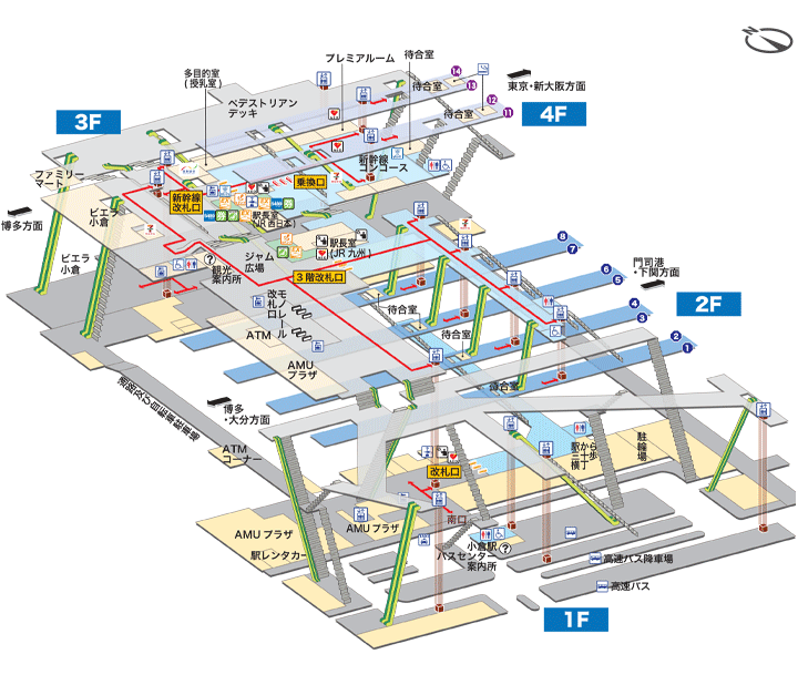 小倉駅構内図