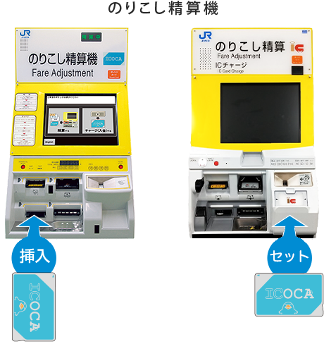 のりこし精算機のタッチパネル型