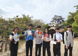 現地研修の様子、和歌山大学 岡山県鏡野町チーム