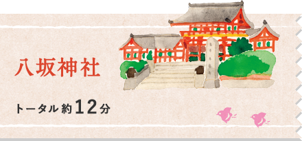 八坂神社スポット約12分